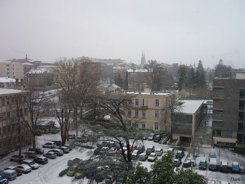 Neige 14 décembre cathédrale Université d'Auvergne