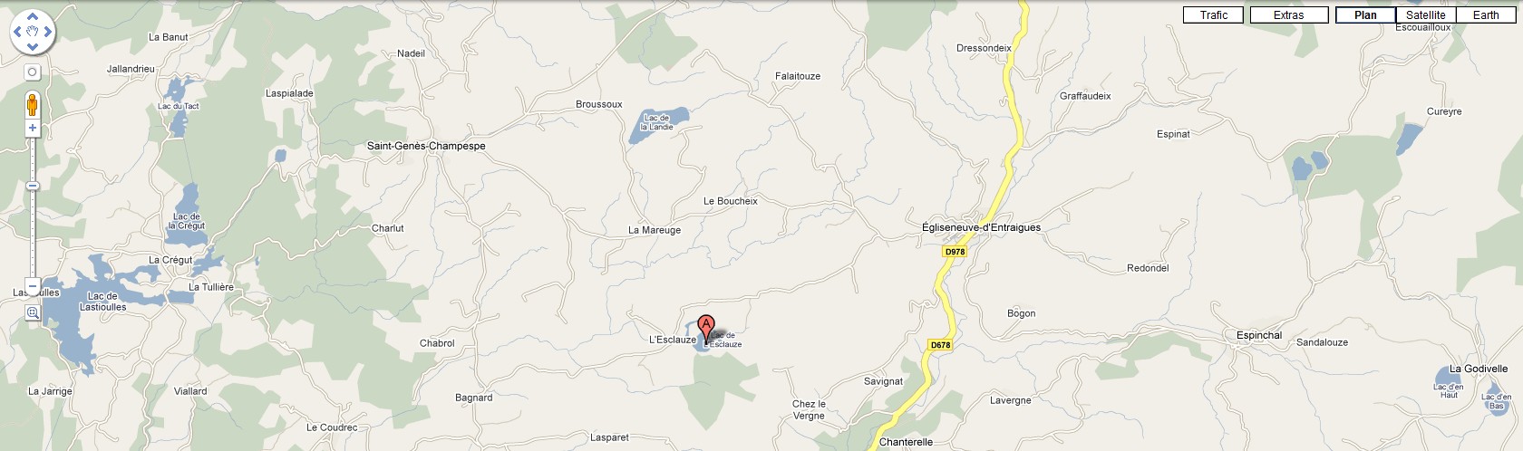 l'esclauze Emplacement du Lac de l'Esclauze (cliquez pour agrandir l'image)