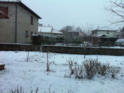 Petite couche de neige au réveil