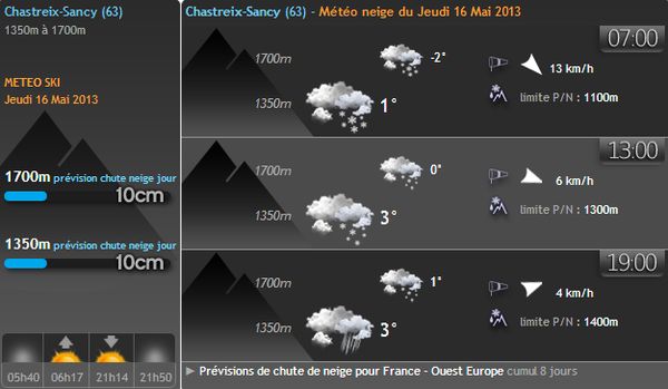 La neige de retour en montagne