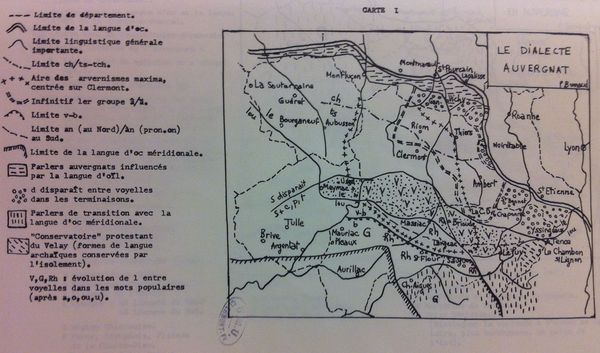 Carte patois auvergnat Pierre Bonnaud 600