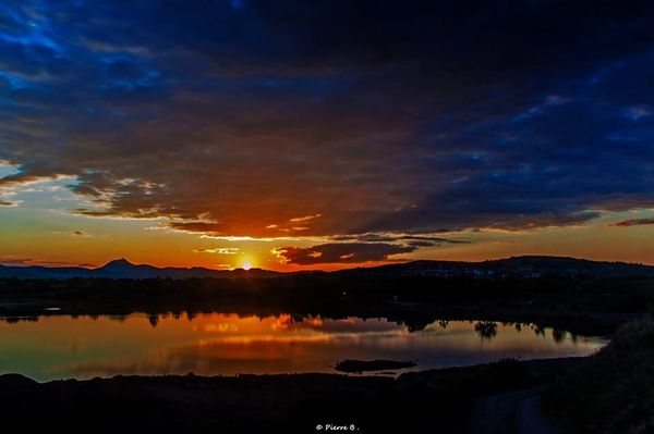 landscape sunset clermont ferrand puy de dome auvergne