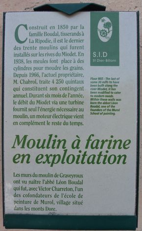 signalétique moulin de Graveyroux