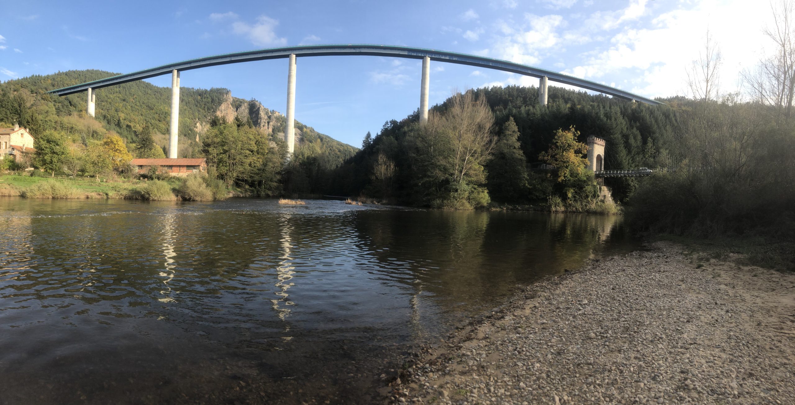 La confluence entre le Lignon et la Loire
