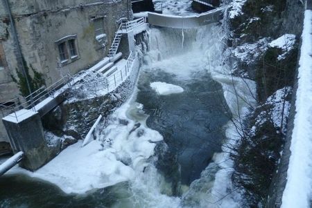 Photos de rivières gelées en Auvergne
